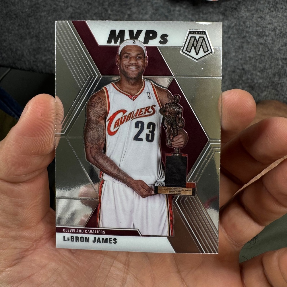 Panini Card LeBron James MVPs Silver Mosaic Prizm Cavs No. 298 Excellent